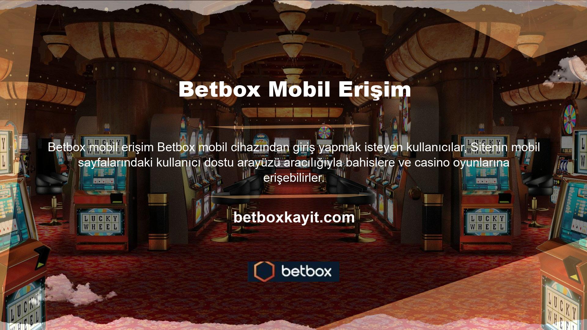 Bir Betbox kullanıcısıysanız, kullanıcı adınız ve şifrenizle kolayca giriş yapabilir ve oyunda kaldığınız yerden alabilirsiniz